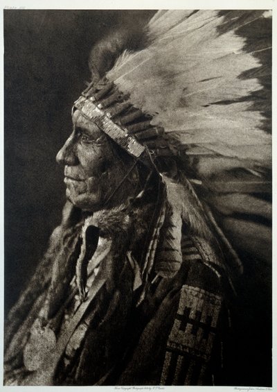 Indians of America: Portrett av Indian Chief av Edward Sheriff Curtis