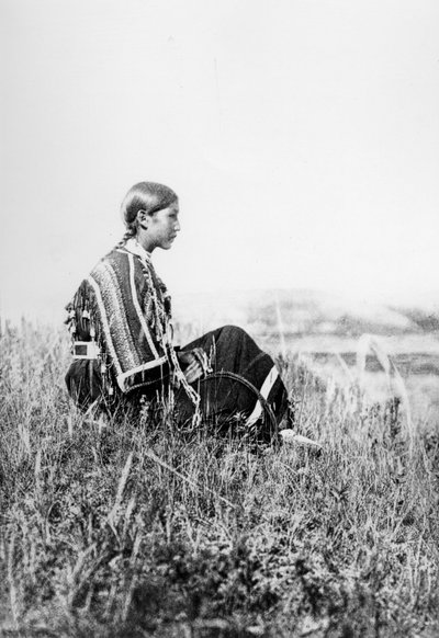 Piegan Girl dagdrømmer av Edward Sheriff Curtis