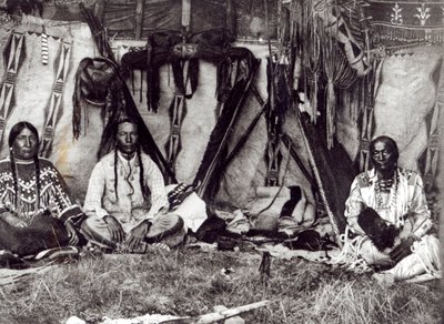 Piegan Lodge interiør av Edward Sheriff Curtis