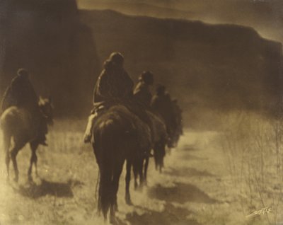 The Vanishing Race Navaho Plate 1, bind 1 fra serien The North American Indian, ca. 1904 (oroton) av Edward Sheriff Curtis