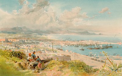 Barcelona, from Montjuich (colour litho)   1326546   no       norwegian Successfully Translated  Original: The Chinese Masquerade La Mascarade chinoise, 1735. Translat: The Chinese Masquerade La Mascarade chinoise, 1735. 1147655 no norwegian Successfully T av Edward Theodore Compton