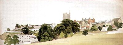 A View of Richmond Castle, Yorkshire, ca. 1860 (akvarell og blyant på papir) av Edward W. Robinson