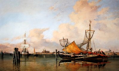 Kveld før dårlig vær på lagunen, Venezia av Edward William Cooke