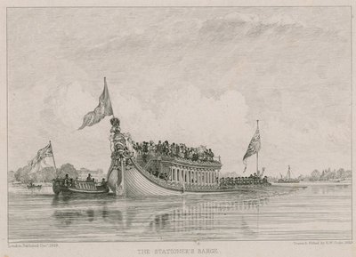 The Stationer's Barge, Themsen, London av Edward William Cooke