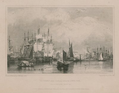Themsen nær Limehouse: Lower Pool av Edward William Cooke