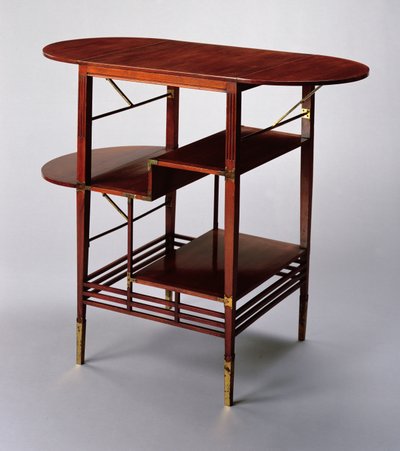 Sidebord, ca. 1872 (valnøtt og messing) av Edward William Godwin