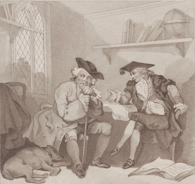 A College Scene, or a Fruitless Attempt on the Purse of..., [1. august 1787], gjenutgitt 1. juli 1802. av Edward Williams