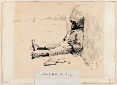 Ise Tired of Edicashun I Is, 1897 (penn og blekk på papp) av Edward Windsor Kemble