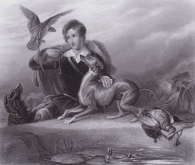 Høvdingens venner (gravering) av Edwin (after) Landseer