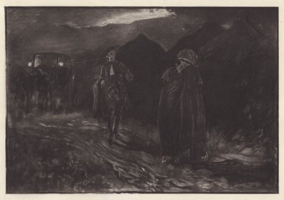 Illustrasjon for She Stoops to Conquer av Oliver Goldsmith (litho) av Edwin Austin (after) Abbey