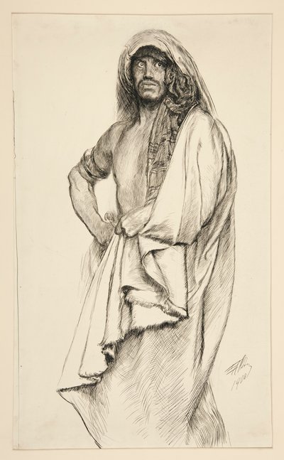 Aaron, fra Titus Andronicus av Edwin Austin Abbey