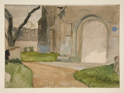 Arkitektstudie av Edwin Austin Abbey