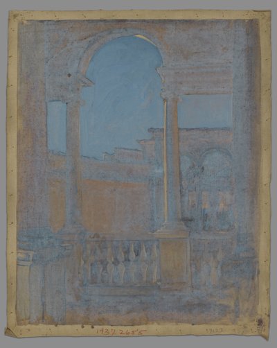 Arkitektstudie av Edwin Austin Abbey