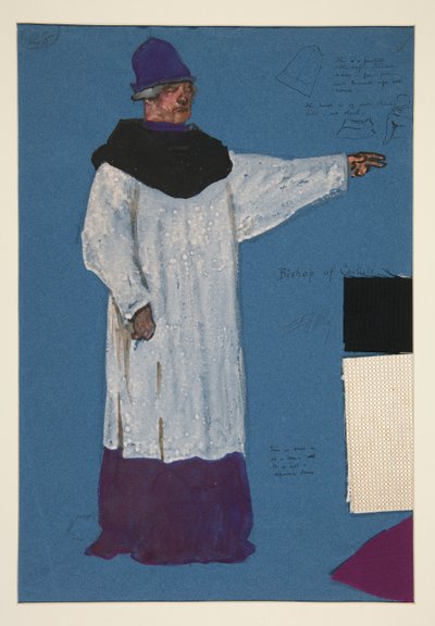 Biskop av Carlisle, kostymeskisse for Henry Irving av Edwin Austin Abbey