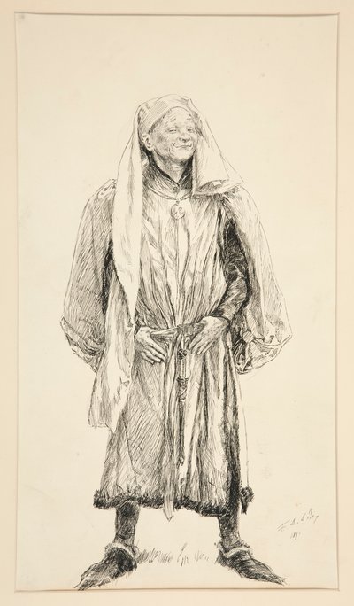 Boyet - Akt V, Scene II, Kjærlighet av Edwin Austin Abbey