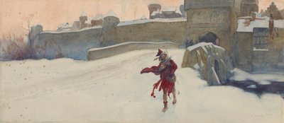 Komposisjonsstudie for av Edwin Austin Abbey