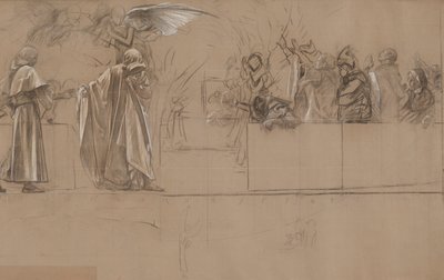 Komposisjonsstudie for av Edwin Austin Abbey
