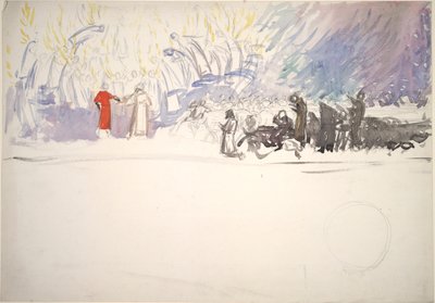 Komposisjonsstudie for av Edwin Austin Abbey