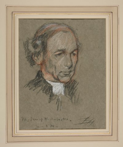 Kroning av Edward VII Portrett: Joseph Armitage Robinson, Canon av Edwin Austin Abbey