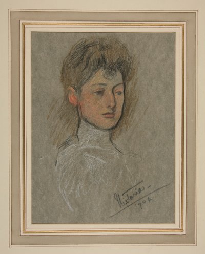 Kroning av Edward VII Portrett: Prinsesse Victoria Alexandra Olga Mary av Edwin Austin Abbey