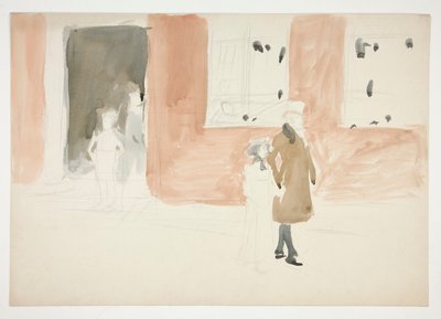 Par som tar en spasertur - (uidentifisert illustrasjon) av Edwin Austin Abbey