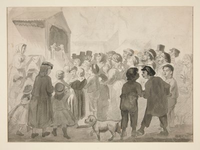 Publikumsscene av Edwin Austin Abbey