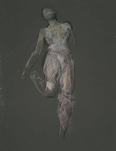 Tidlig figurstudie for av Edwin Austin Abbey