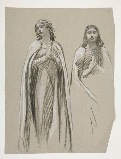 Figure studies for The Golden Tree(?), from The Quest of the Holy Grail (a series of fifteen paintings for the Boston Public Library, completed in 1901)   1339571   no       norwegian Successfully Translated  Original: Farvel til de bortsejlende Translat:  av Edwin Austin Abbey