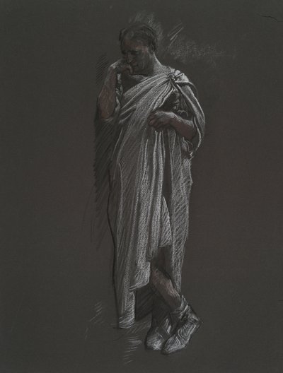 Figurstudie for av Edwin Austin Abbey