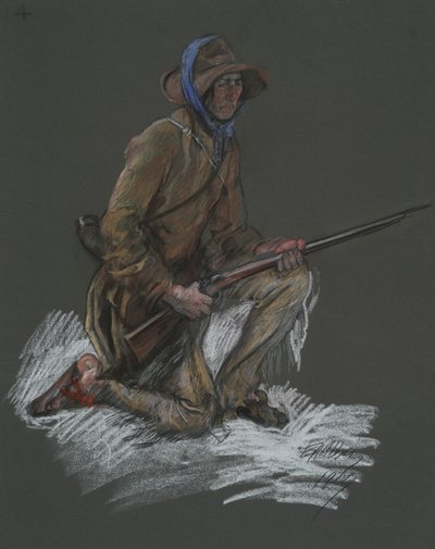 Figurstudie for av Edwin Austin Abbey