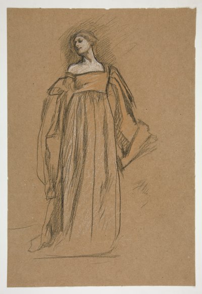 Figurstudie for av Edwin Austin Abbey