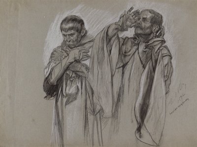 Figurstudie for av Edwin Austin Abbey