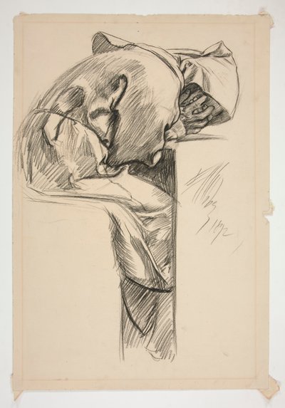 Figurstudie for av Edwin Austin Abbey