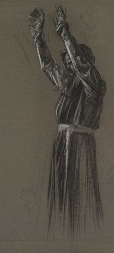 Figurstudie for av Edwin Austin Abbey