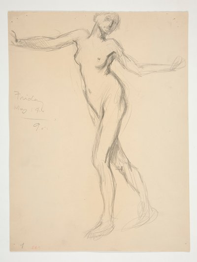 Figurstudie for av Edwin Austin Abbey