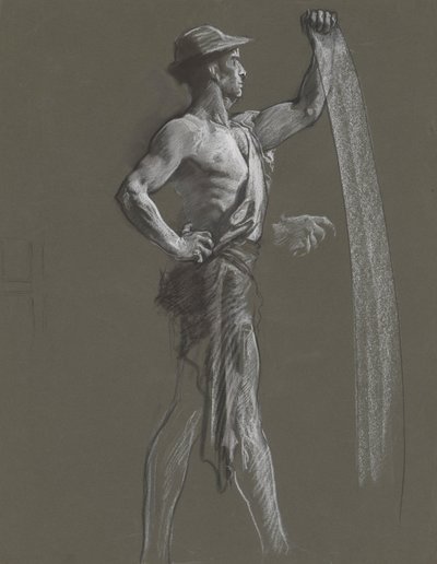 Figurstudie for av Edwin Austin Abbey