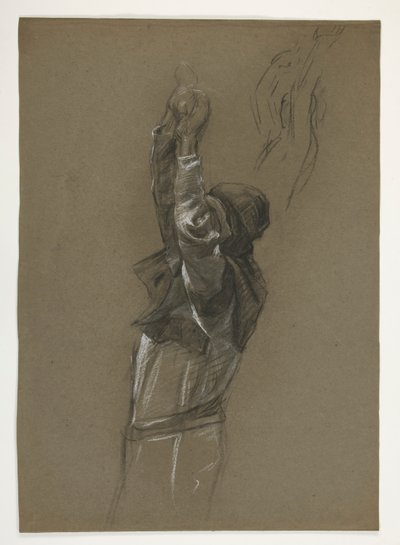 Figurstudie for kong Arthur av Edwin Austin Abbey