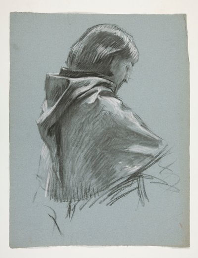 Figurstudie for kong Arthur av Edwin Austin Abbey