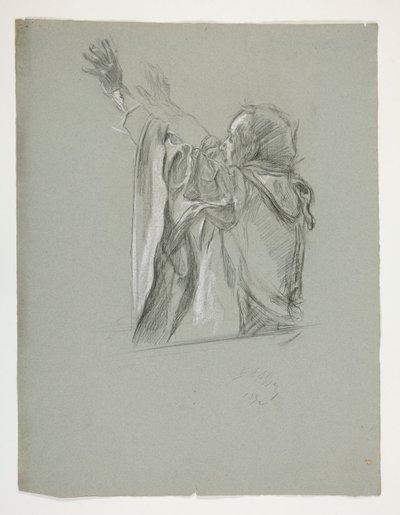 Figurstudie for kong Arthur av Edwin Austin Abbey