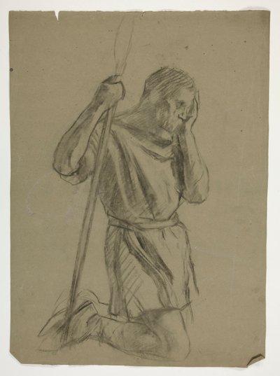 Figurstudie for kong Arthur av Edwin Austin Abbey