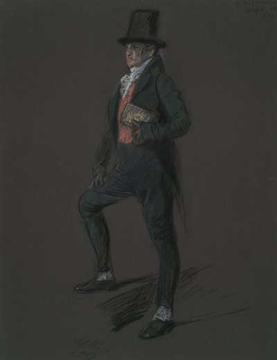 Figurstudie for figur av Dr. Casper Wistal i av Edwin Austin Abbey