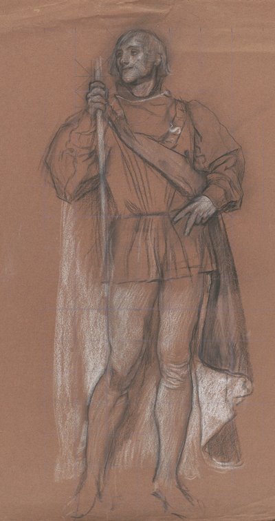 Figurstudie for Royal Exchange av Edwin Austin Abbey
