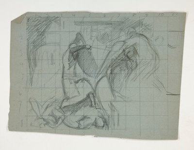 Figurstudie for de syv dødelige syndene, fra The Quest of the Holy Grail (en serie på femten malerier for Boston Public Library, fullført i 1901) av Edwin Austin Abbey