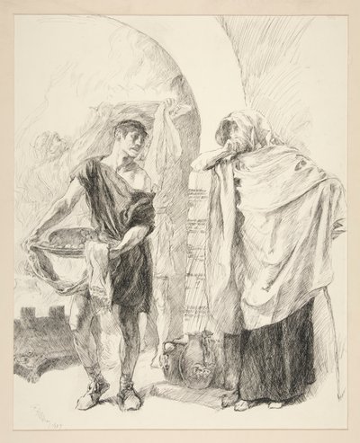 First Servingman: av Edwin Austin Abbey
