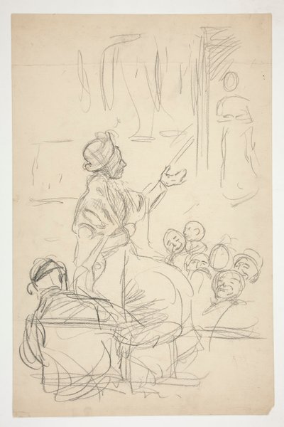 Gruppe med figurer - (uidentifisert illustrasjon) ( av Edwin Austin Abbey