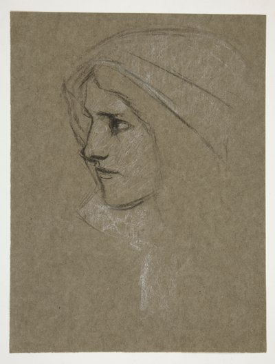 Head of Cordelia, fra King Lear av Edwin Austin Abbey