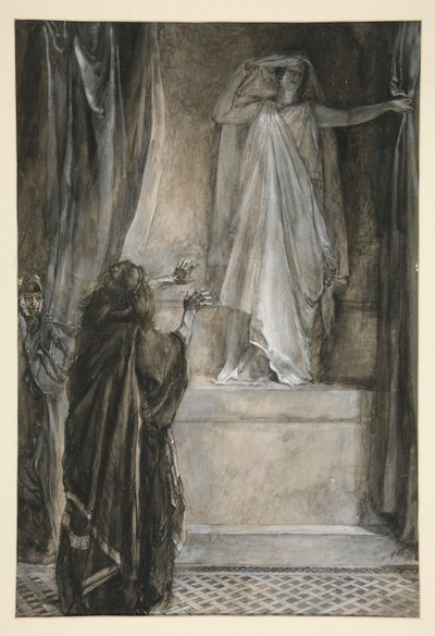 Hermine - Akt V, Scene III, Vinteren av Edwin Austin Abbey
