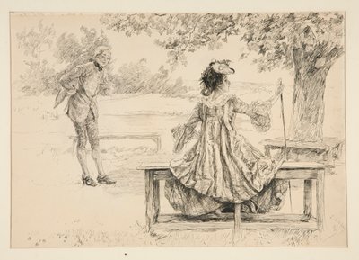 Illustrasjon for av Edwin Austin Abbey