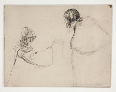 Isabella and the Duke (studie for .1108), fra Measure for Measure av Edwin Austin Abbey