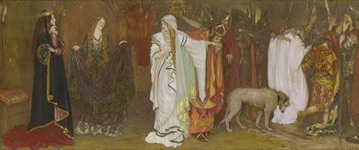 Kong Lear, akt I, scene I, Cordelias farvel, 1898 av Edwin Austin Abbey